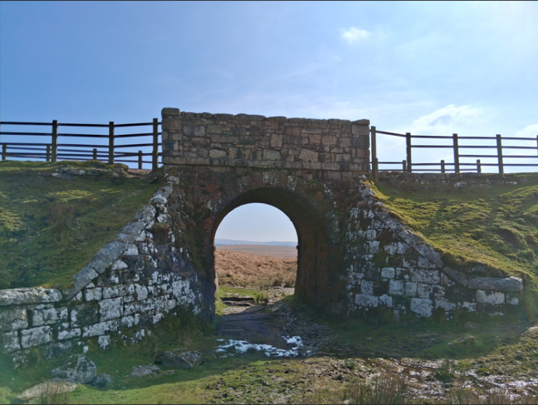 A railway bridge on the old Princetown railway at Dartmoor